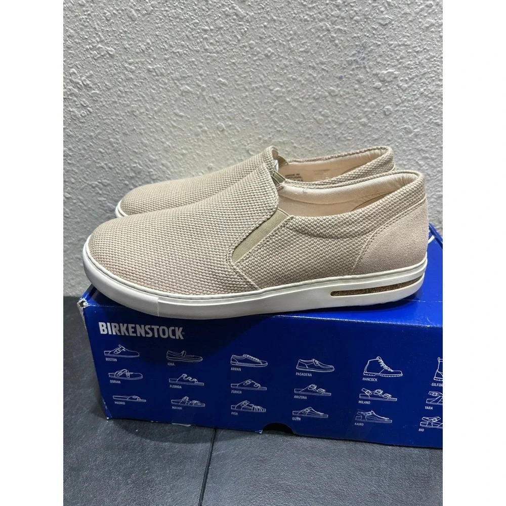Birkenstock Oswego Textile Suede Sandcastle Beige EU 44 US M11 Mens